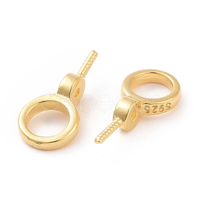 925 Sterling Silver Screw Eye Peg Bails STER-D035-46G-1