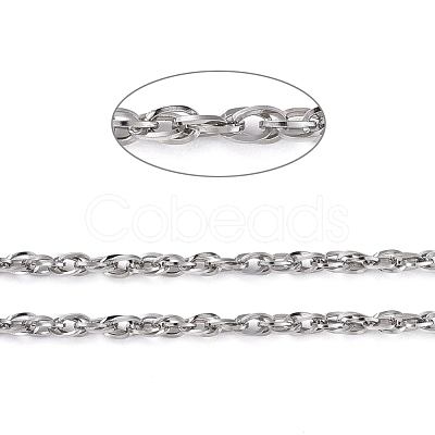 Non-Tarnish 3.28 Feet 304 Stainless Steel Rope Chains X-CHS-F003-05P-A-1
