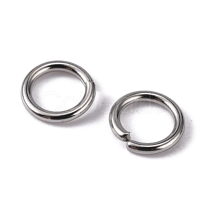 Tarnish Resistant 304 Stainless Steel Open Jump Rings STAS-E067-08-8mm-1