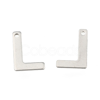 Tarnish Resistant 304 Stainless Steel Letter Charms LS-STAS-O072-L-1