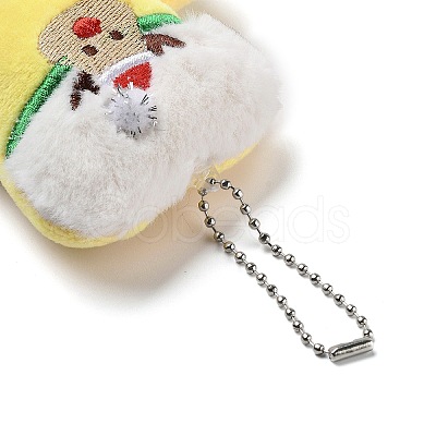 Christmas Theme Cloth Plush Doll Pendant Decorations HJEW-D030-01H-1