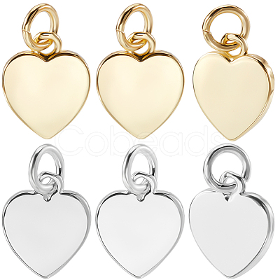 20pcs 2 Styles Rack Plating Brass Charms FIND-BBC0015-86-1