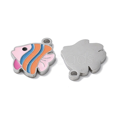 304 Stainless Steel Pendants STAS-C083-10P-02-1