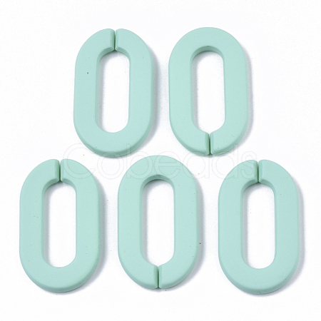 Opaque Spray Painted Acrylic Linking Rings X-OACR-N009-002A-A04-1