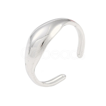 Non-Tarnish 304 Stainless Steel Open Cuff Rings for Women RJEW-C095-07P-1