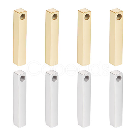 8Pcs 2 Colors 304 Stainless Steel Pendants FIND-UN0004-05-1