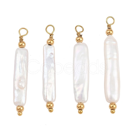 Natural Baroque Keshi Pearl Pendants PA-CBA0A45-02G-1