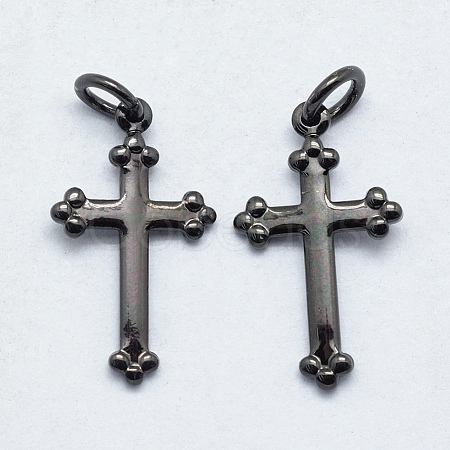 Brass Pendants KK-P147-13B-NR-1
