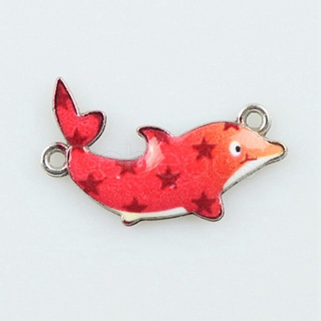Alloy Enamel Connector Charms ENAM-TAC0010-04C-1