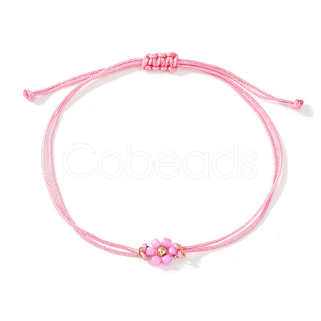 Adjustable Glass Seed Bead Link Bracelets DH6590-10-1