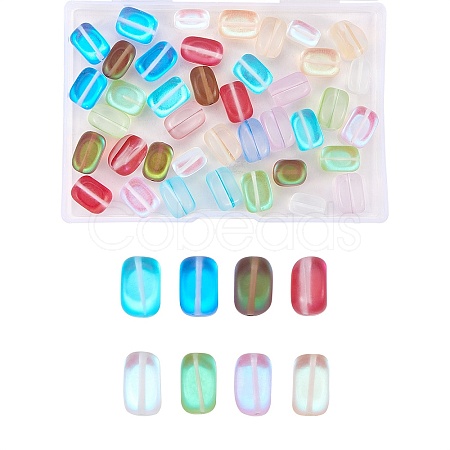 48Pcs 8 Colors Synthetic Moonstone Beads Strands G-SZ0001-05-1