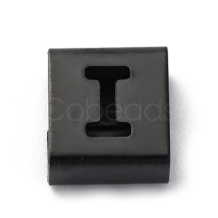 Ion Plating(IP) 304 Stainless Steel Square Slide Charms STAS-L132-03I-B-1