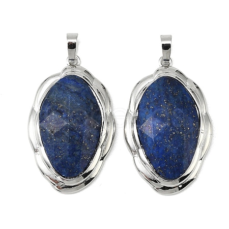 Natural Lapis Lazuli Faceted Pendants G-D102-02P-05-1