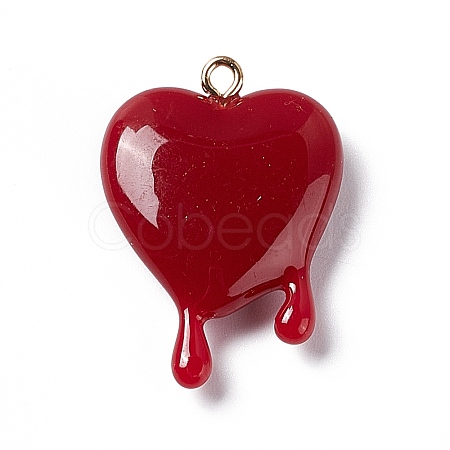 Opaque Resin Pendants LS-RESI-F028-01A-1