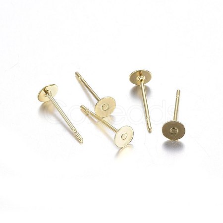 304 Stainless Steel Stud Earring Findings X-STAS-P210-45G-01-1