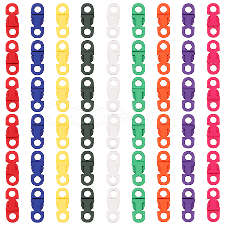 54Pcs 9 Colors Plastic Side Release Buckles KY-CA0001-51-1