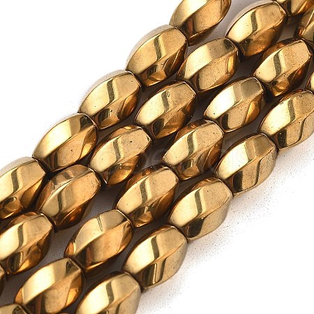 Electroplated Synthetic Non-magnetic Hematite Beads Strands G-P545-G02-02F-1