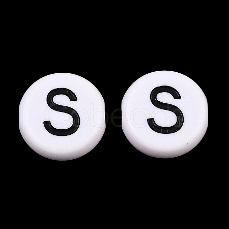 Opaque White Acrylic European Beads AC-CBA3BDD-01S-1