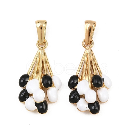 304 Stainless Steel Enamel Pendants STAS-P438-05G-1