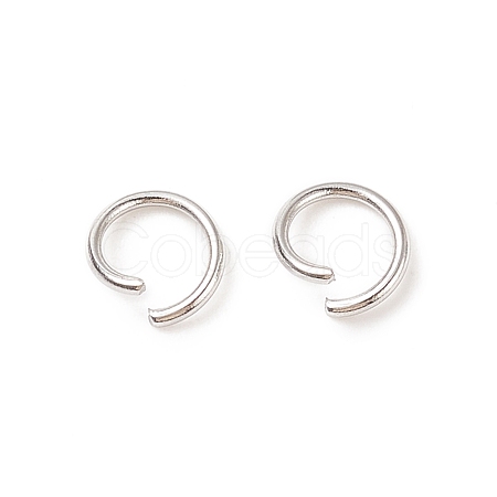 Tarnish Resistant 304 Stainless Steel Open Jump Rings STAS-R049-6x0.8mm-1
