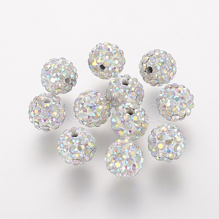 Polymer Clay Rhinestone Beads LS-RB-K050-8mm-C30-1