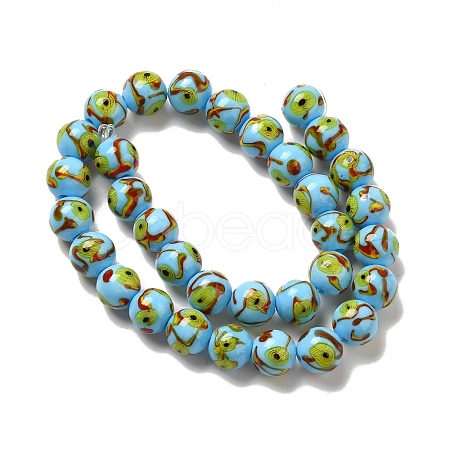 Handmade Lampwork Beads Strands LAMP-G162-08A-09-1