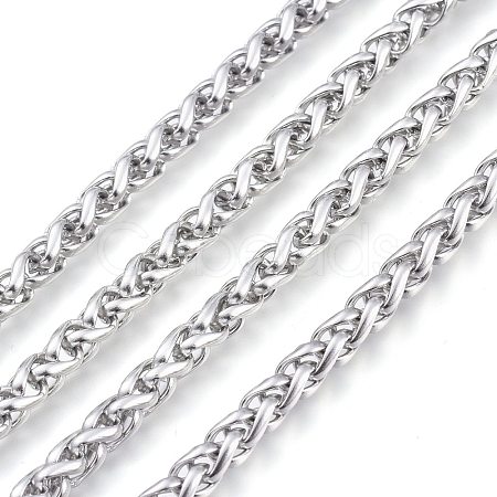 Tarnish Resistant 304 Stainless Steel Wheat Chains CHS-M001-01P-1