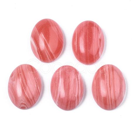 Synthetic Rhodochrosite Cabochons G-R415-14x10-15-1