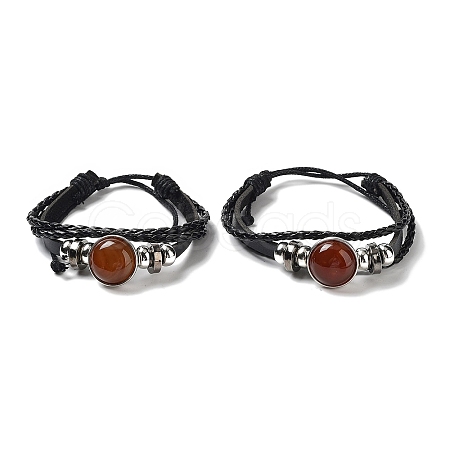 Natural Carnelian Multi-strand Bracelets BJEW-Q337-01D-1