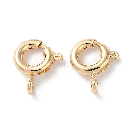 Rack Plating Brass Spring Ring Clasps X-KK-F090-22LG-1