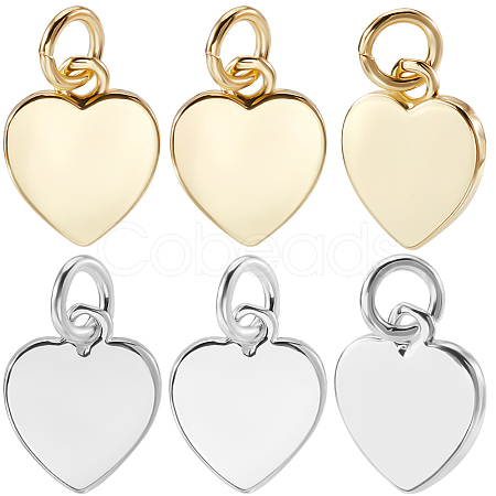 20pcs 2 Styles Rack Plating Brass Charms FIND-BBC0015-86-1