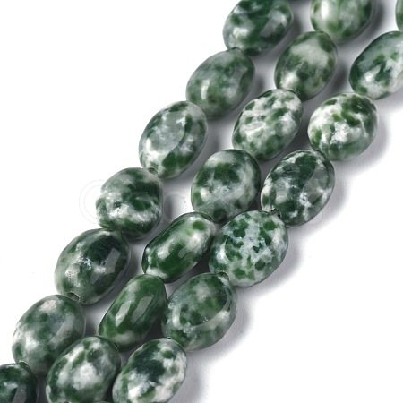 Natural Green Spot Jasper Beads Strands G-Z006-A22-1