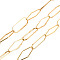 304 Stainless Steel Cross Chains, Soldered, with Spool, Real 16K Gold Plated, 19.6x7.5x0.7mm, about 32.81 Feet(10m)/Roll