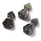 Hexagon Natural Labradorite Perfume Bottle Pendants, with 304 Stainless Steel Findings, Faceted, Stainless Steel Color, 27~27.5x16~17x8mm, Hole: 1.4mm, Capacity: 0.1ml(0.00fl. oz)