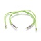 Nylon Cord Braided Bead Bracelets Making, with Brass Beads, Long-Lasting Plated, Real Platinum Plated, Lawn Green, 10-1/4 inch~11-5/8 inch(26~29.6cm)