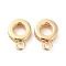 Brass Tube Bails, Loop Bails, Donut, Real 18K Gold Plated, 11x7.5x3mm, Hole: 1.6mm, Inner Diameter: 4mm