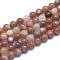 Natural Sunstone Beads Strands, Round, 8~8.5mm, Hole: 0.8mm, about 46pcs/Strand, 15.08 inch(38.3cm)