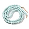 Handmade Nepalese Lampwork Beads, Round, Pale Turquoise, 7x6.5mm, Hole: 1.5mm, about 103pcs/strand, 25.71''(65.3cm)