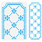 Plastic Drawing Painting Stencils Templates, for Painting on Scrapbook Fabric Tiles Floor Furniture Wood, Rectangle, Floral Pattern, 29.7x21cm