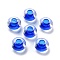 Transparent Acrylic European Beads, Large Hole Beads, Rondelle, Blue, 14x8.5mm, Hole: 5.5mm, about 537pcs/500g