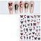 Butterfly Paper Nail Art Stickers, Self-Adhesive Nail Design Art, for Nail Toenails Tips Decorations, Red, 9.2x7.3cm