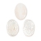 Natural White Shell Carved Cabochons, Oval with Cameo Woman, 12.5x2.5mm