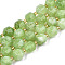 Natural Dolomite Beads Strands, Faceted, Dyed, Round, Light Green, 10.5x9.5mm, Hole: 1.2mm, about 31pcs/strand, 15.04 inch~15.35 inch(38.2cm~39cm)