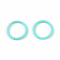 Iron Jump Rings, Open Jump Rings, Turquoise, 18 Gauge, 10x1mm, Inner Diameter: 8mm