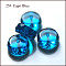 K9 Glass, Imitation Austrian Crystal Beads, Grade AAA, Faceted, Flat Round, Dodger Blue, 8x3.5mm, Hole: 0.9~1mm