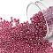 TOHO Round Seed Beads, Japanese Seed Beads, (356) Inside Color Light Amethyst/Fuscia Lined, 11/0, 2.2mm, Hole: 0.8mm, about 5555pcs/50g