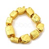 Electroplated Natural Pyrite Beads Strands G-F800-A01-2