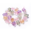Natural Quartz & Peridot Beads Strands G-P434-12-1