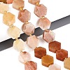 Natural Golden Silk Jade Beads Strands G-N368-01A-16-1