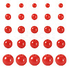 100Pcs 5 Styles Opaque Acrylic Beads MACR-TADJ0001-12A-1